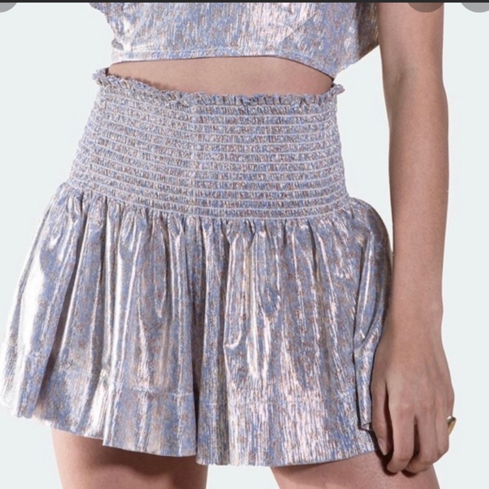 Koch Silver Metallic and Floral Skort